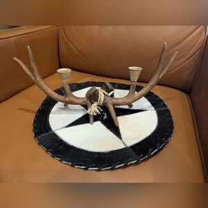 Vintage Faux Deer Antler Candle Holder